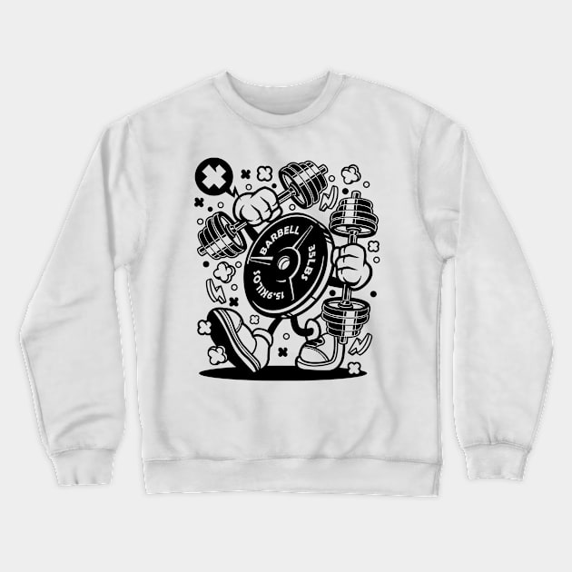 Barbel Plate Crewneck Sweatshirt by p308nx